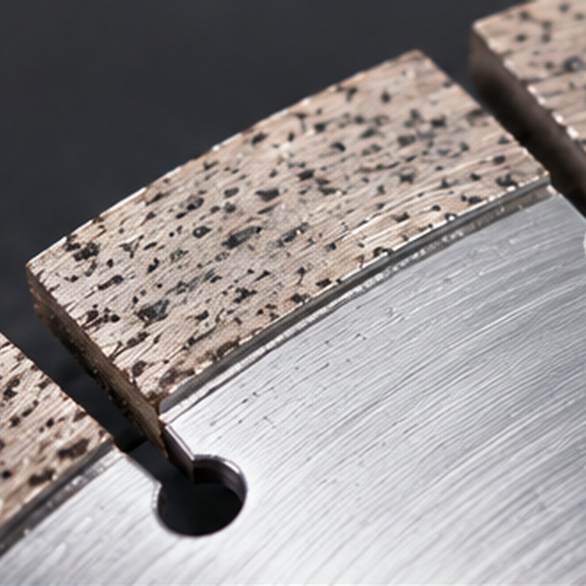 Hand held diamond saw blade segment detail