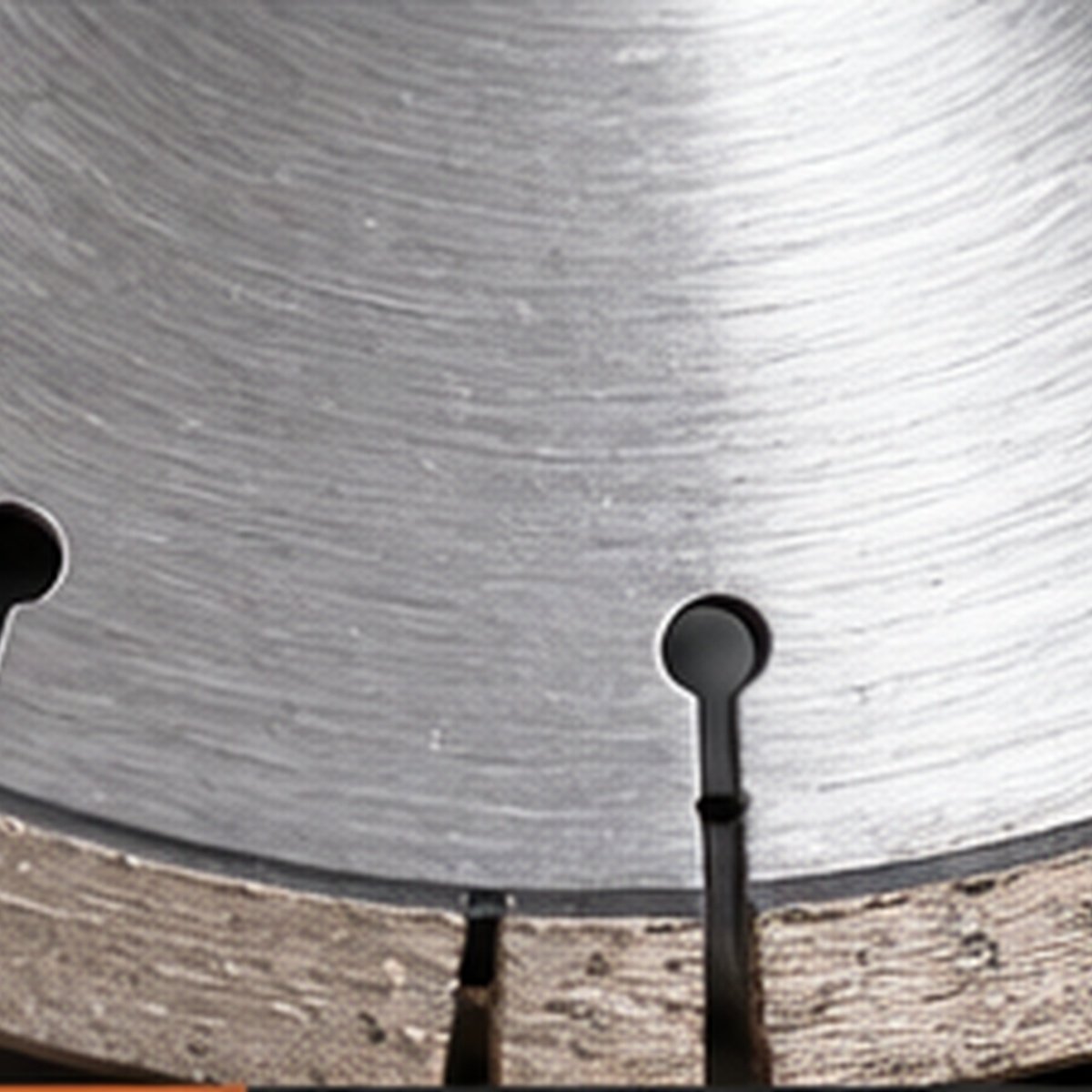 Marble diamond saw blade core and slot detail