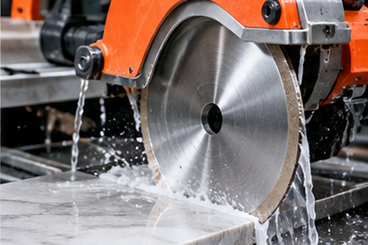 Tile diamond saw blade wet cutting application