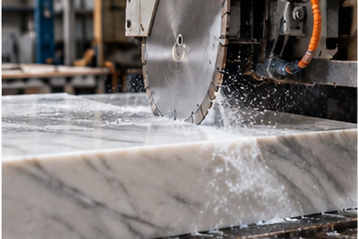 Marble diamond saw blade cutting application