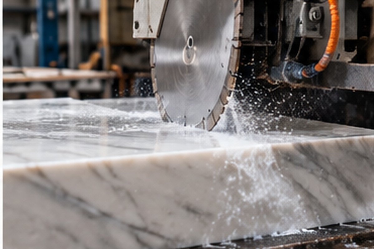 Silent core diamond saw blade marble cutting application