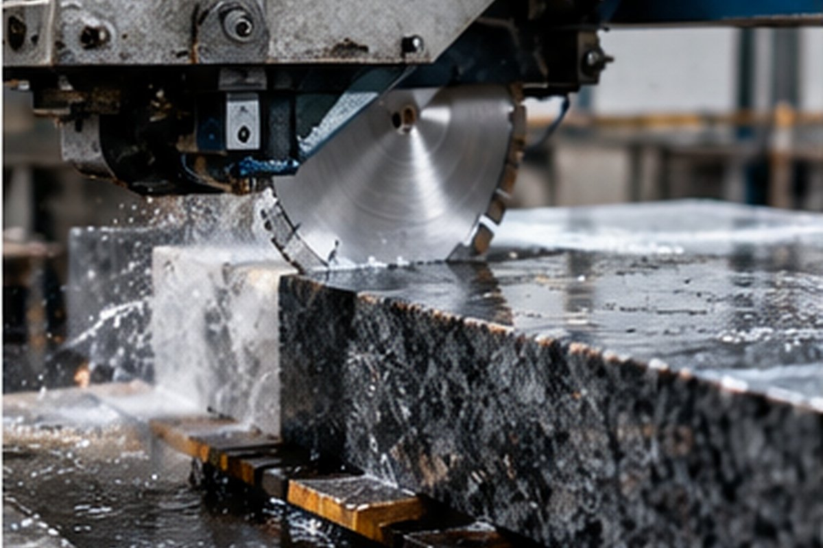 Granite diamond saw blade cutting application